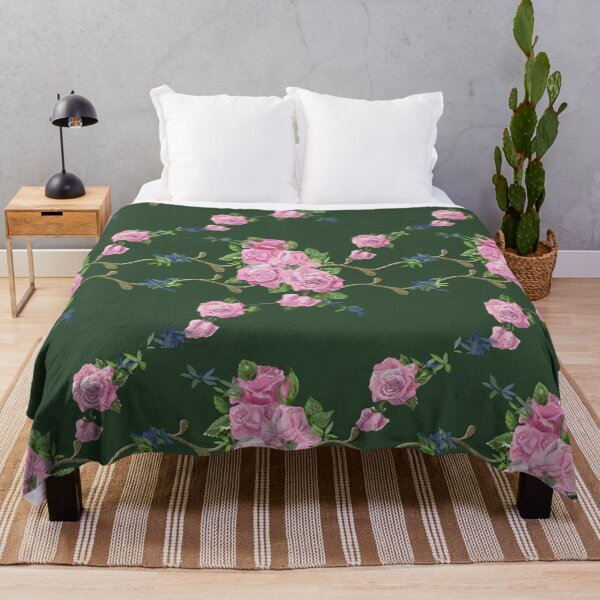 Item preview, Rococo roses, green background designed and sold by Faerieglen.
