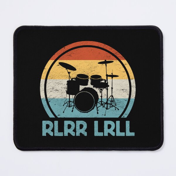 Item preview, Vibrant Drum Kit Silhouette with RLRR LRLL Text designed and sold by hadleyfoo.