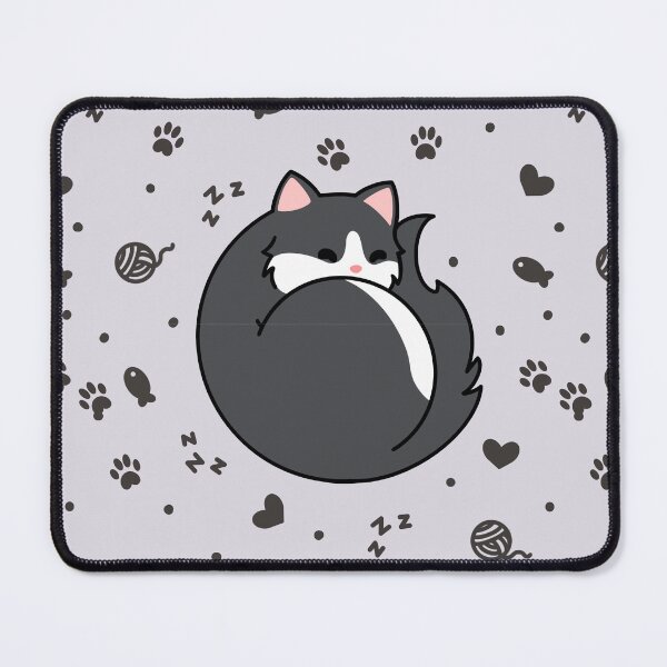 Item preview, Grey Tuxedo Cat - Sleeping designed and sold by missnisa.