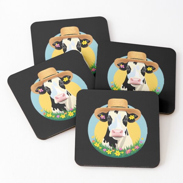 Item preview, Cow wearing hat with flowers  designed and sold by LindaCooke.