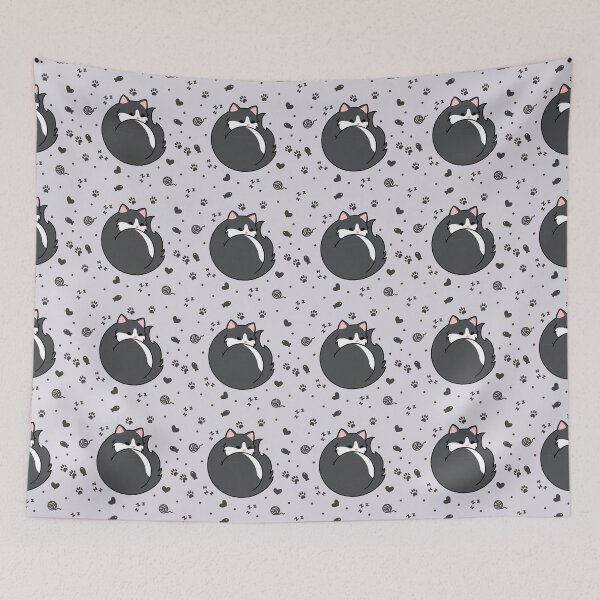 Item preview, Grey Tuxedo Cat - Sleeping designed and sold by missnisa.