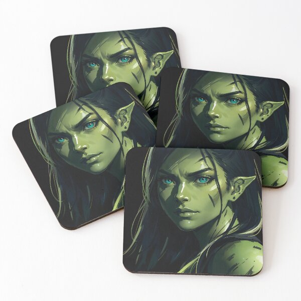 Item preview, Intense Half-Orc Woman  designed and sold by ByteyCreatives.