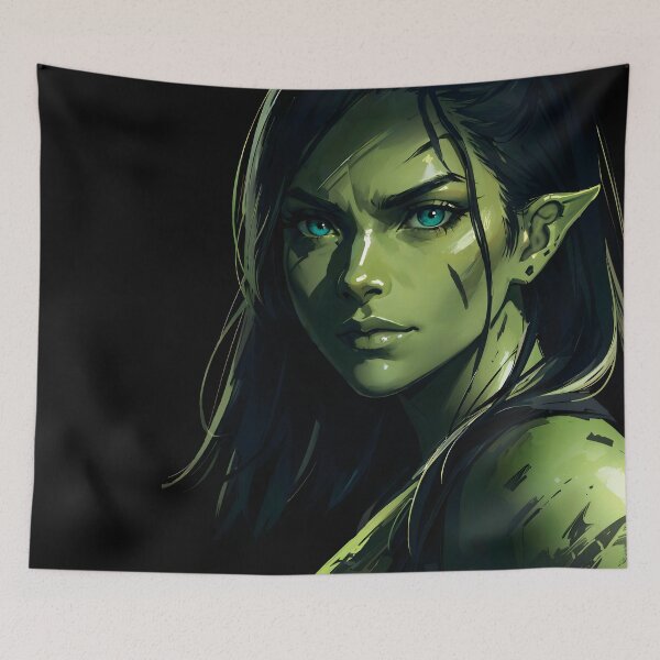 Item preview, Intense Half-Orc Woman  designed and sold by ByteyCreatives.