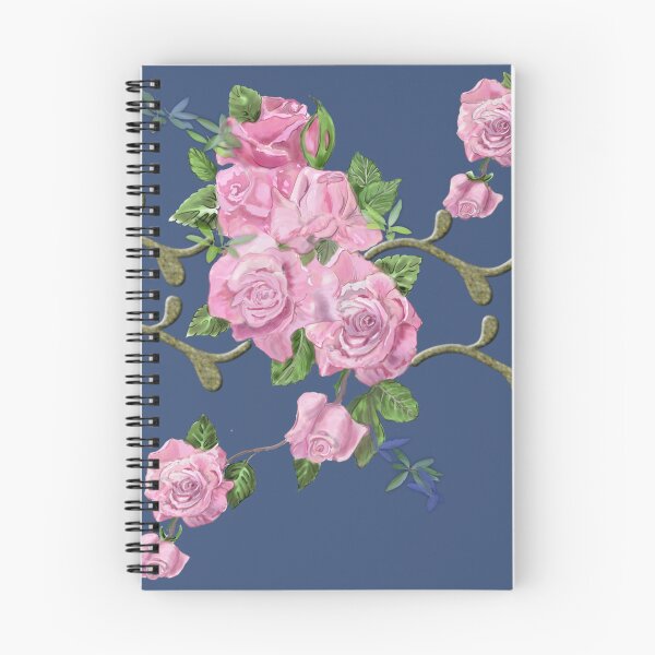 Item preview,  Rococo roses, blue background designed and sold by Faerieglen.