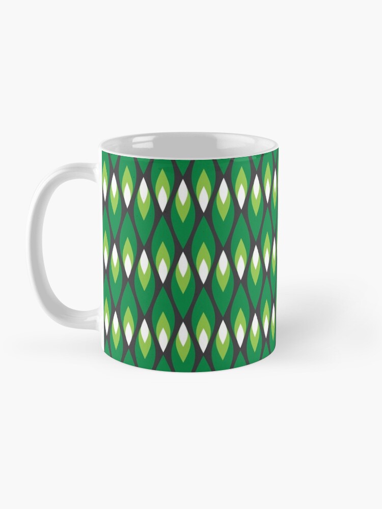 Alternate view of Small green flames pattern Mug