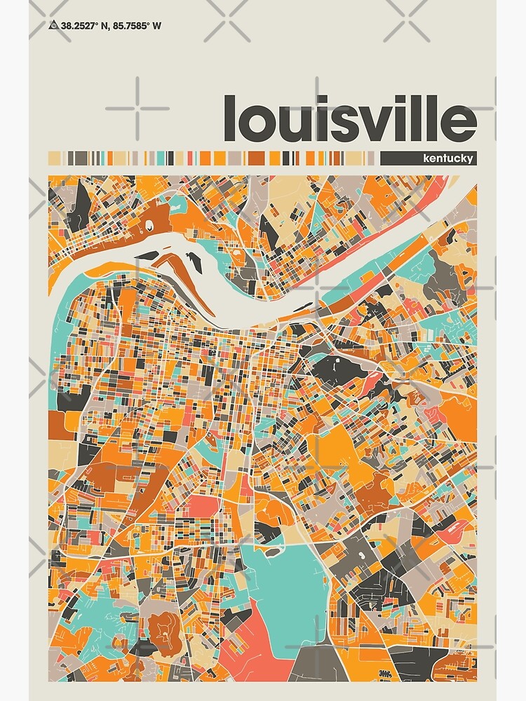 Louisville Map Line Throw Blanket by City Art Posters