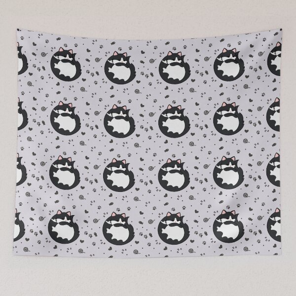 Item preview, Black Spotted Cat - Sleeping designed and sold by missnisa.