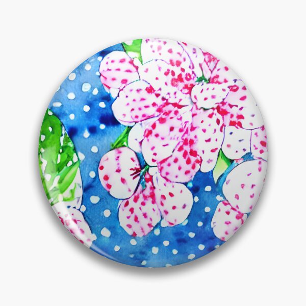 Artikelvorschau, Muster im Grandmillennial-Stil mit Kirschblüten und Tupfen entworfen und verkauft von SophieClimaArt.