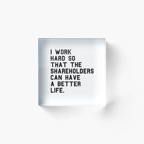 Item preview, Sarcastic Leftist Anti Capitalist Greed Quote - Anti Shareholder Profit - Liberal Progressive Politics designed and sold by RockFireMerch.