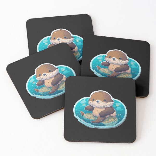 Item preview, Cute Sea Digital Chibi Otter designed and sold by ChibiArtline.