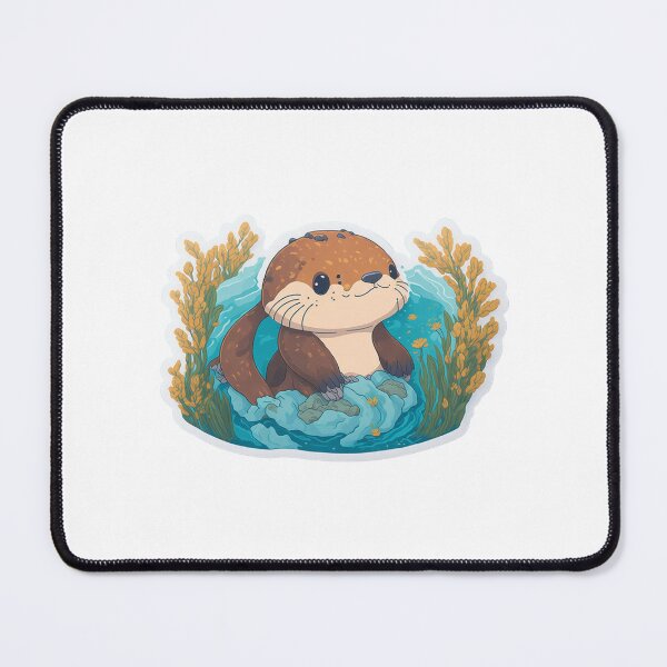 Item preview, Cute Digital Chibi Sea Otter Art designed and sold by ChibiArtline.
