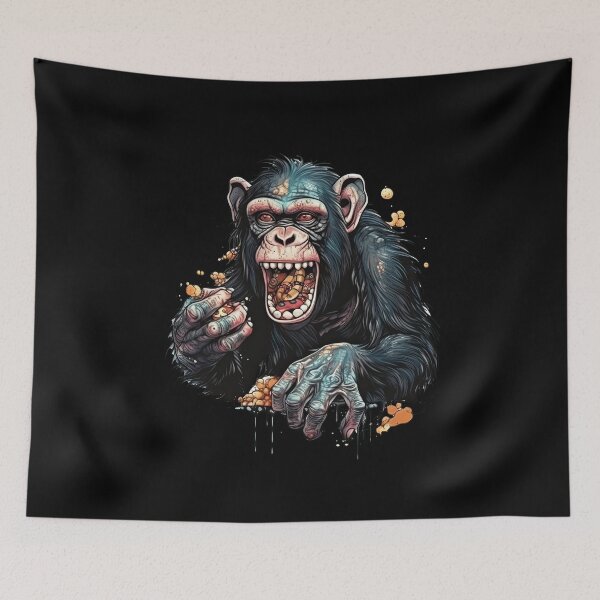 Item preview, Wildlife Carnivore: Ravenous Ape Devours Prey designed and sold by DooodleGod.