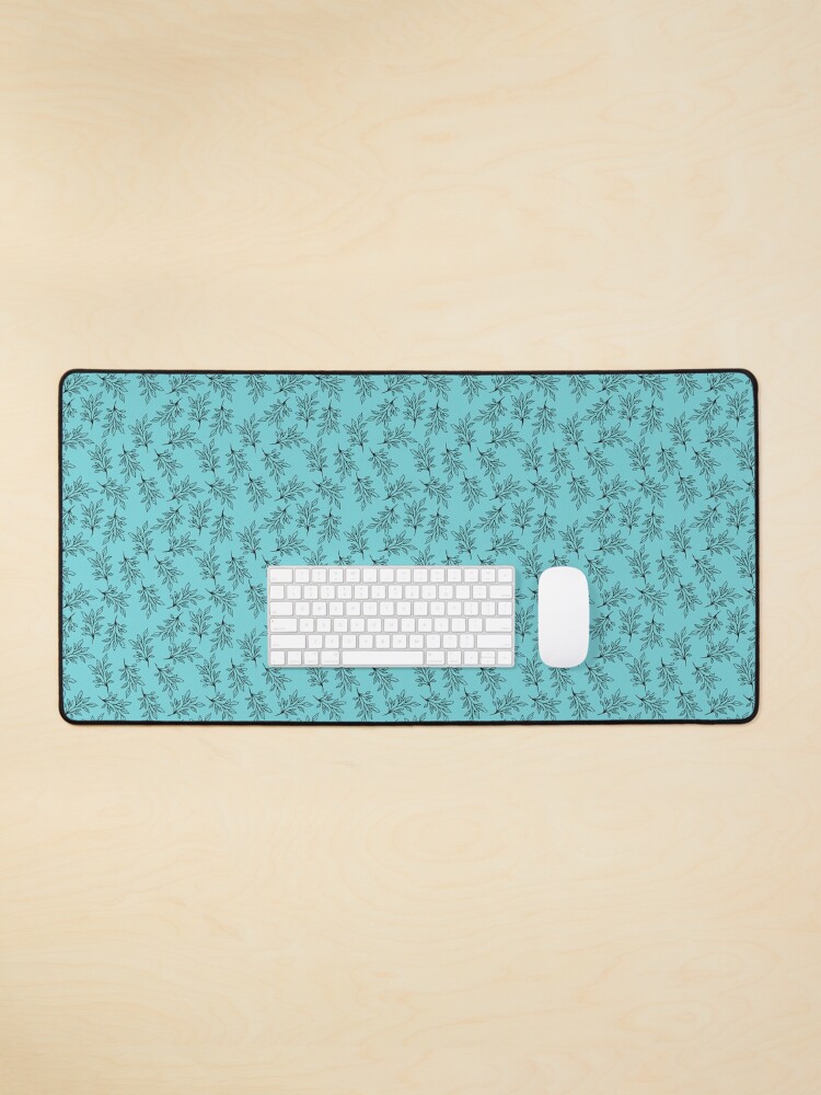 Thumbnail 1 of 5, Mouse Pad, Blue Leaves Pattern designed and sold by heartsake.