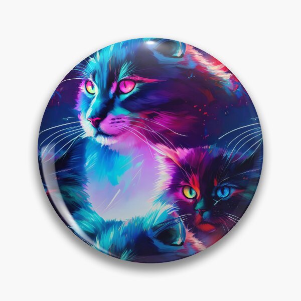 Item preview, Glowing Streaks Tiled Smear Abstract Cats designed and sold by Infinitelypink.