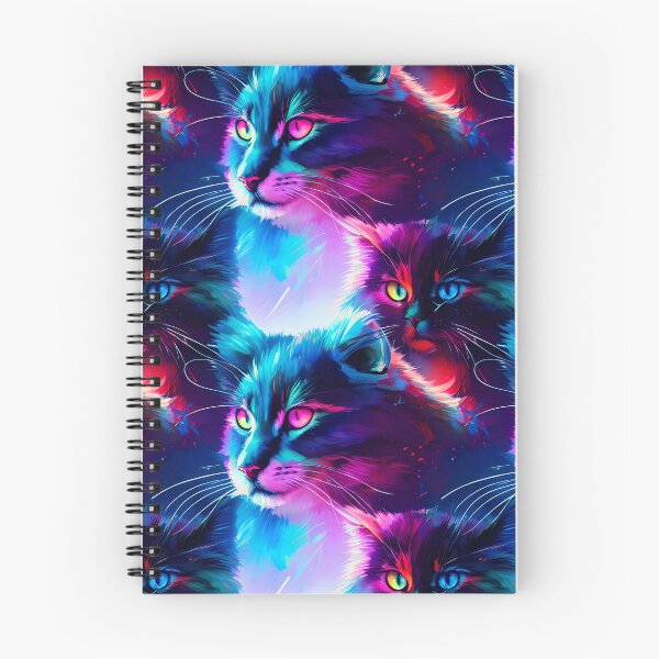Item preview, Glowing Streaks Tiled Smear Abstract Cats designed and sold by Infinitelypink.