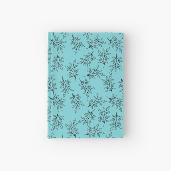 Blue Leaves Pattern Hardcover Journal