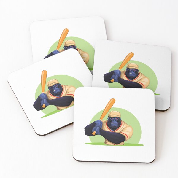 Item preview, Gorilla monkey in baseball costume holding bat ready to play character mascot designed and sold by aryoyo.
