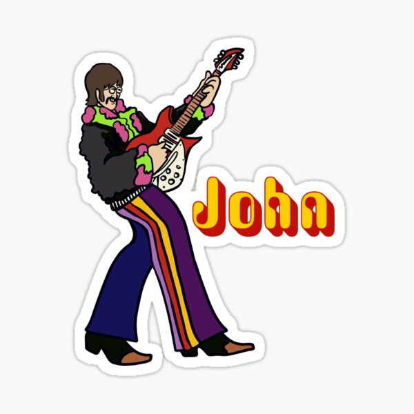 Item preview, John Lennon Yellow Submarine character plays guitar in Pepperland  designed and sold by Kludoman.