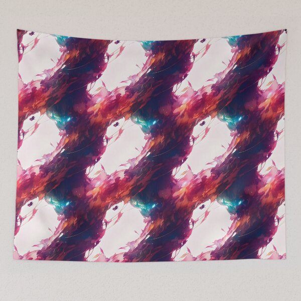 Item preview, Floral Swirl Pastel Color Glowing Streaks Tiled Smear Abstract designed and sold by Infinitelypink.