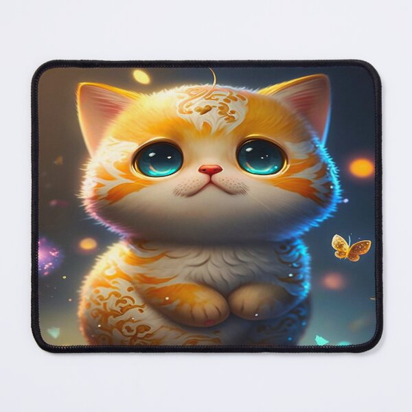 Item preview, Lindo gatito kawaii con luces en los fondos designed and sold by CybRunner.