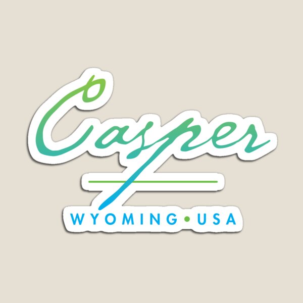 Item preview, Casper Wyoming Typographic Design designed and sold by Futurebeachbum.