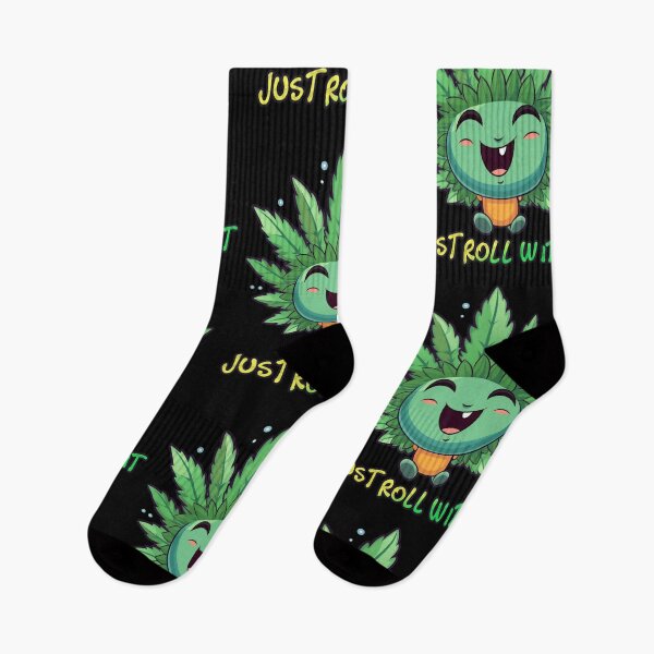 Item preview, just roll with it happy weed designed and sold by M16ka7a.