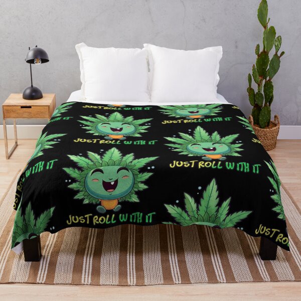 Item preview, just roll with it happy weed designed and sold by M16ka7a.
