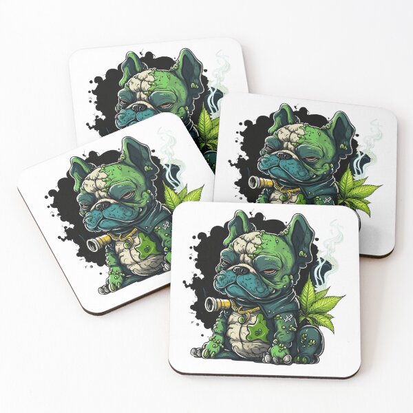 Item preview,   cute funny french bulldog smoking weed designed and sold by futuresimo04.