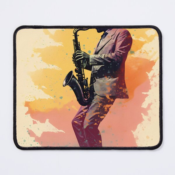 Item preview, Colorful Crescendo: A Saxophonist's Silhouette designed and sold by landletsy.