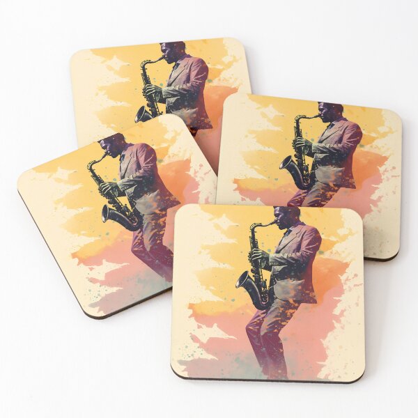 Item preview, Colorful Crescendo: A Saxophonist's Silhouette designed and sold by landletsy.