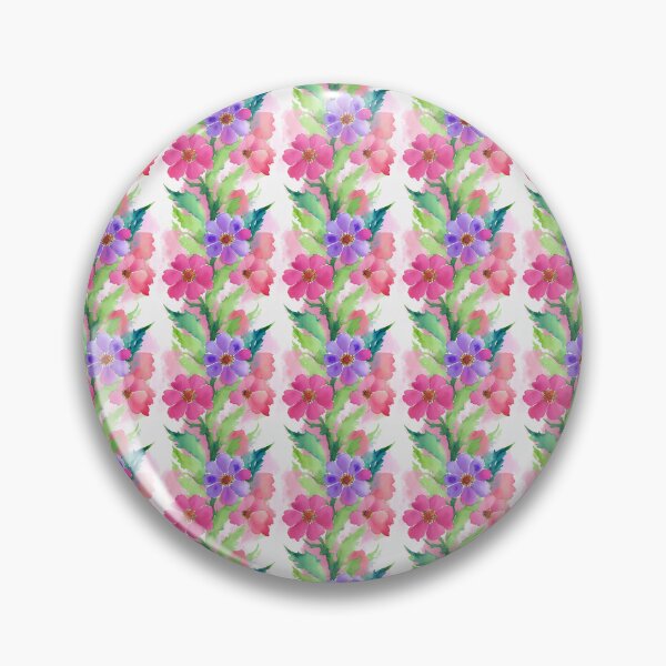 Item preview, Abstract Red and Purple Watercolor Flower Pattern on Striped Background designed and sold by Aaron2610.