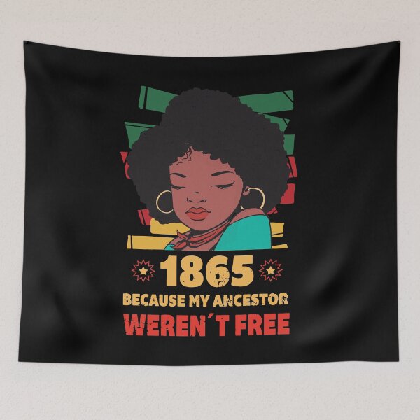 Item preview, 1865 Black Girl Remebering My Ancestors Juneteenth Freedom designed and sold by MrEddie10.