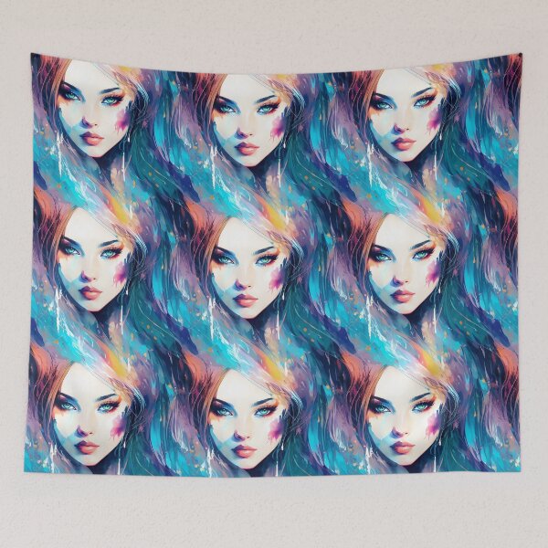 Item preview, Copy of Glowing Streaks Tiled Smear Abstract Cats designed and sold by Infinitelypink.