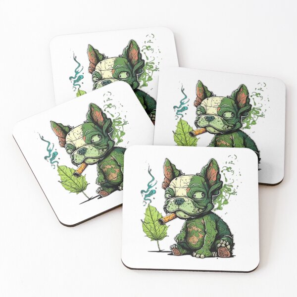 Item preview,  cute funny french bulldog smoking weed designed and sold by futuresimo04.