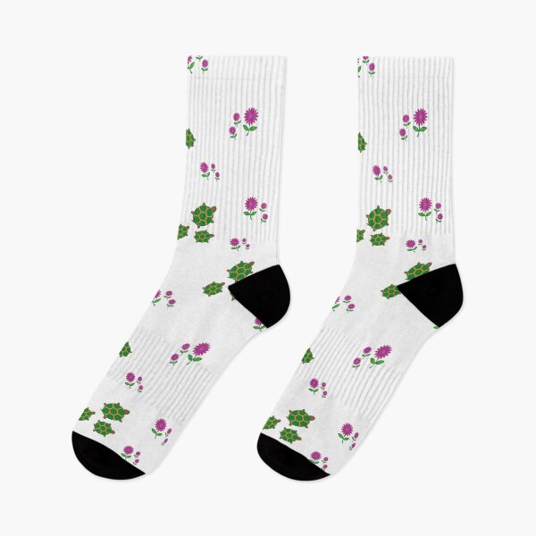 Item preview, Spring and colorful print of pink flowers and turtles designed and sold by Martapp.