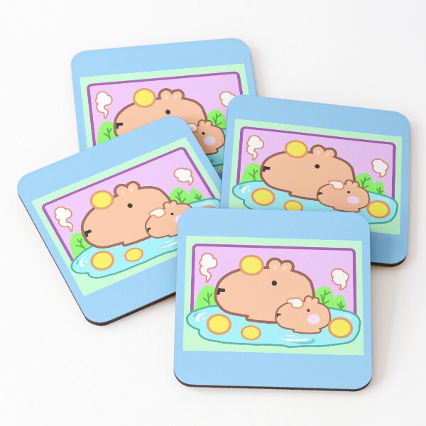 Item preview, Capybara on hotspring japanese style. designed and sold by Nongning-109.