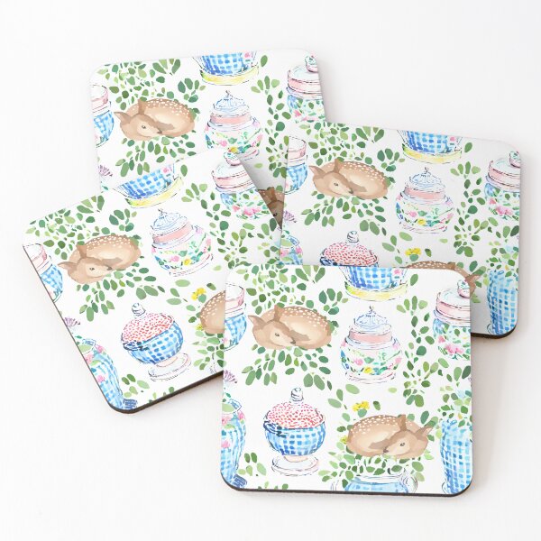 Item preview, Deer and chinoiserie jars seamless pattern designed and sold by SophieClimaArt.