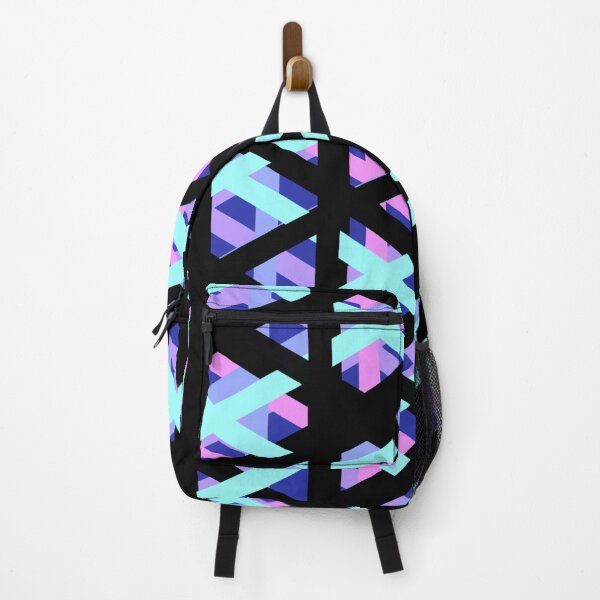 Item preview, Pastle blue pink purple black triangles  designed and sold by awsomepatterns.