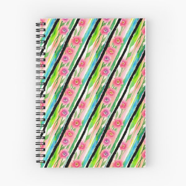 Artikelvorschau, Abstraktes Aquarell-Blumenmuster auf diagonal gestreiftem Hintergrund entworfen und verkauft von Aaron2610.