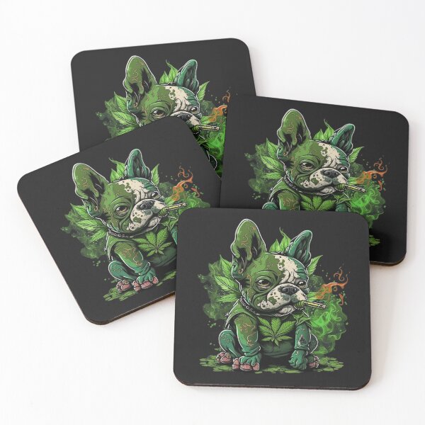 Item preview,  cute funny french bulldog smoking weed designed and sold by futuresimo04.