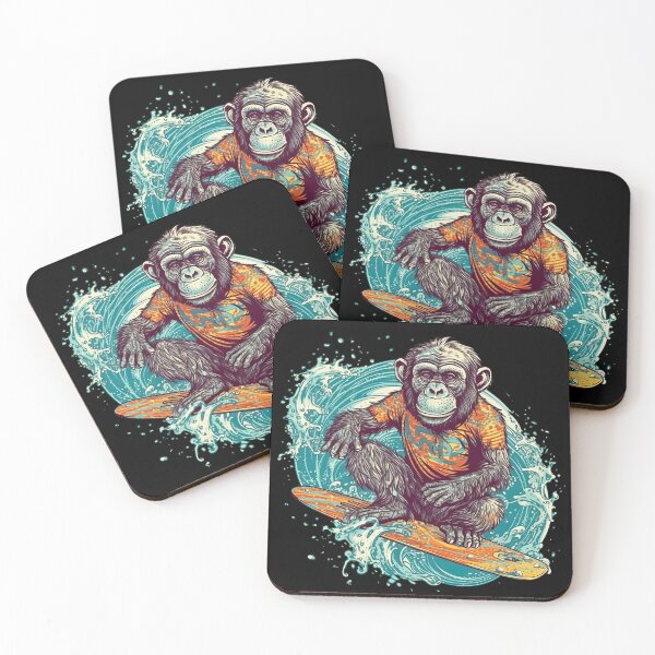 Item preview, Endless Wave Chimps: Surfing Gear designed and sold by DooodleGod.