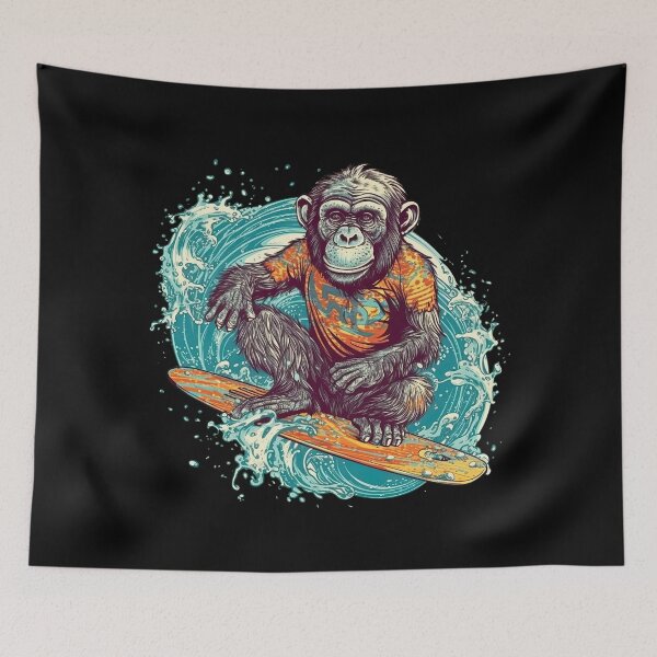 Item preview, Endless Wave Chimps: Surfing Gear designed and sold by DooodleGod.
