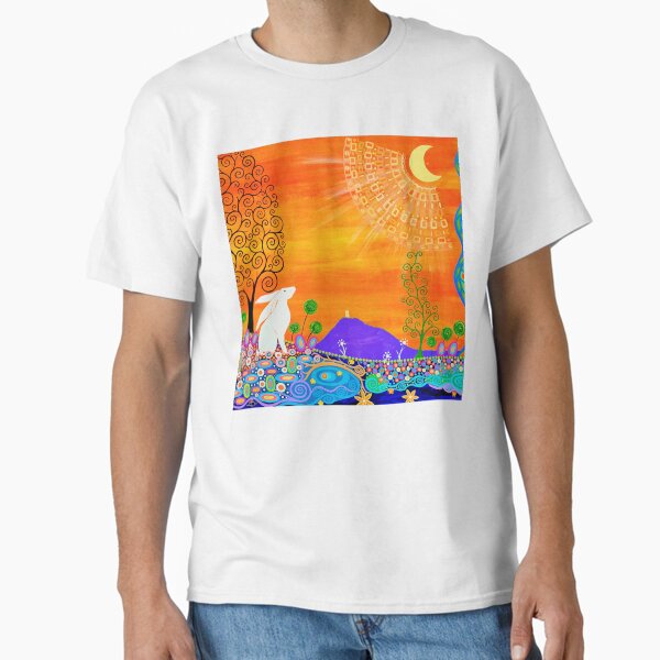 Glastonbury Tor & Moon Gazing Hare Classic T-Shirt