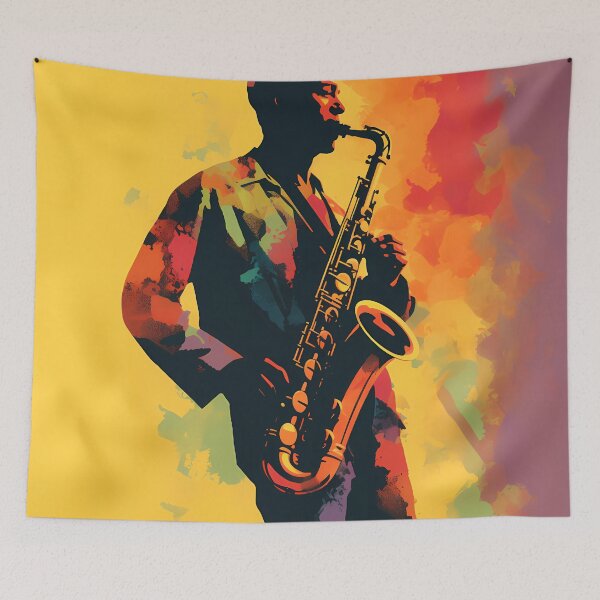Item preview, Bronze Beats: The Stained Melodies of a Sax Player designed and sold by landletsy.