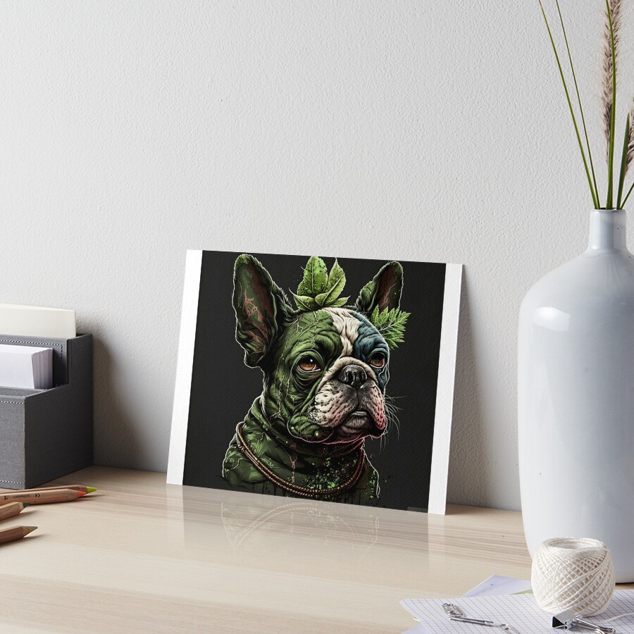 cute funny french bulldog smoking weed Poster for Sale by futuresimo04