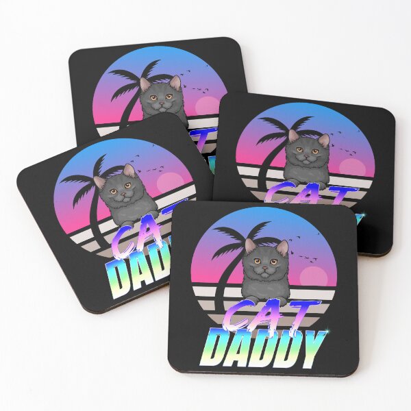 Item preview, Cat Daddy Black Cat Vintage Eighties Style Cat Retro designed and sold by McThingummy.