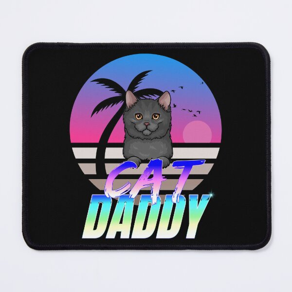 Item preview, Cat Daddy Black Cat Vintage Eighties Style Cat Retro designed and sold by McThingummy.