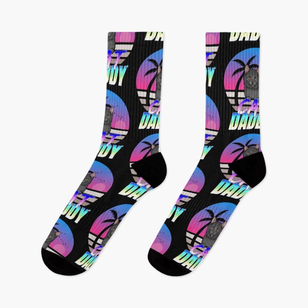 Item preview, Cat Daddy Black Cat Vintage Eighties Style Cat Retro designed and sold by McThingummy.