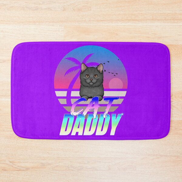Item preview, Cat Daddy Black Cat Vintage Eighties Style Cat Retro designed and sold by McThingummy.