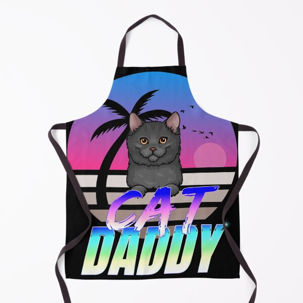 Item preview, Cat Daddy Black Cat Vintage Eighties Style Cat Retro designed and sold by McThingummy.